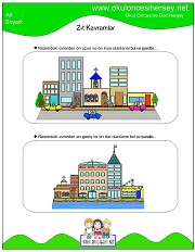 Resimli Zıt Kavram Çalışma Sayfaları